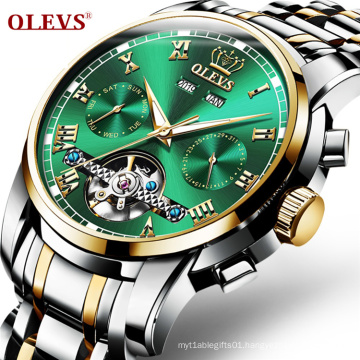 OLEVS 6607 Men's Multi-function Automatic Mechanical Watch with A Variety of Styles To Wear with A Multi-function Button Watch